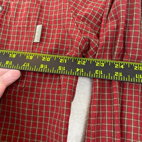 Woolrich Mens Shirt Large Red Rock Plaid Button-Up Long Sleeve 100% Cotton - Picture 4 of 9